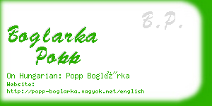boglarka popp business card
